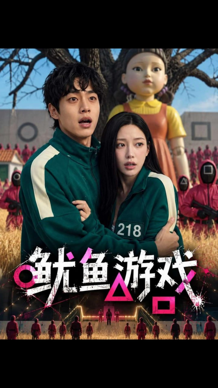 😀😀😀😀😀😀😀😀  #《魷魚遊戲》 EP5-6
   綠燈亮起，沙地上只剩喘息。456 與 218 在枯樹下緊緊相擁——不是為了闖關，而是在巨大娃娃的凝視下，把恐懼與慾望一起押上。綠色運動服被扯開，編號還貼在胸前，身體卻已先一步投降。從樹下的親吻，到沙地裡的糾纏；從試探、吞吐，到完全赤裸的交合。紅燈停、綠燈行的規則猶在，他們卻在規則縫隙裡，把「活下去」改寫成「此刻就要彼此」。麥浪深處，199 褪去